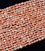 6-8MM Natural Sunstone Gemstone Pebble Nugget Loose Beads (D183)
