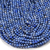 Natural Dumortierite Gemstone Grade AA Micro Faceted Round 3MM 4MM Loose Beads 15 inch Full Strand (P56)