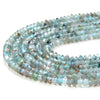 3X2MM Natural Aqua Blue Apatite Gemstone Grade A Bicone Faceted Rondelle Saucer Loose Beads 15 inch Full Strand (80009452-P34)