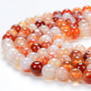 6MM Natural Orange Botswana Agate Gemstone Round Loose Beads (D294)