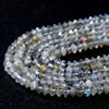 3X2MM Natural Labradorite Gemstone Grade A Bicone Faceted Rondelle Saucer Loose Beads 15 inch Full Strand (80009453-P34)