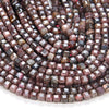4MM Natural Dark Rhodonite Gemstone Grade A Micro Faceted Diamond Cut Cube Loose Beads 15.5 inch Full Strand (80009532-P39)