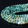 4MM Natural Green Ocean Jasper Gemstone Micro Faceted Round Loose Beads 15.5 inch Full Strand (80009379-P28)