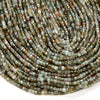 2MM Natural Green Red Rutilated Quartz Gemstone Grade AA Micro Faceted Diamond Cut Cube Loose Beads (P42)