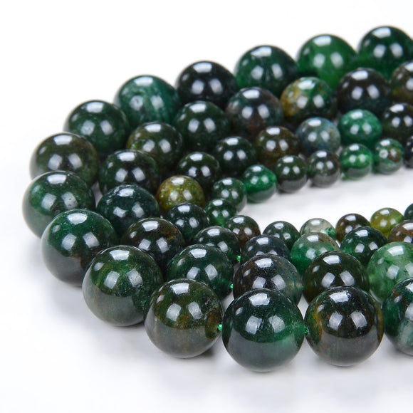 Natural Emerald Green Fuchsite Gemstone Round 6MM 8MM 10MM 12MM Loose Beads (A295)