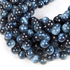 6mm Natural Blue Tiger Eye Hawk Eye Gemstone Grade AA Round 6mm Loose Beads 15 inch Full Strand LOT 1,2,6,12 and 50 (80005810-480)