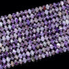 Natural Amethyst Gemstone Grade AA Faceted Rondelle 10X5MM 11X6MM Loose Beads (D348)