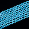 6MM Blue Turquoise Gemstone Nugget Round Loose Beads 15 inch Full Strand (80016517-D294)