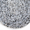 3X2MM Natural Rainbow Moonstone Gemstone Grade A Bicone Faceted Rondelle Saucer Loose Beads 15 inch Full Strand (80009470-P34)