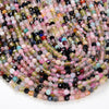 4MM Natural Multi Color Galaxy Mix Stones Gemstone Micro Faceted Round Loose Beads 15.5 inch Full Strand (80009404-P30)