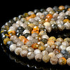 Natural Bumblebee Jasper Gemstone Grade A Micro Faceted Round 2MM 2-3MM 4MM Loose Beads 15 inch Full Strand (P78)