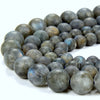 Natural Matte Labradorite Gemstone Grade A Round 4MM 5MM 6MM 7MM 8MM 9MM 10MM 11MM 12MM 13MM 14MM Loose Beads (D380)