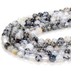 4MM Natural Black Rutilated Quartz Gemstone Grade A Round Loose Beads 15.5 inch Full Strand (80009584-P47)
