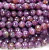 8MM Rare New! Natural Purple Red Ruby Gemstone Grade AA Micro Faceted Round Loose Beads (D224)