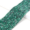 2MM Natural Malachite Gemstone Grade AA Micro Faceted Diamond Cut Cube Loose Beads (P42)