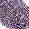 4X3MM Flower Amethyst Gemstone Grade AA Bicone Faceted Rondelle Saucer Loose Beads 15.5 inch Full Strand (80009278-P25)