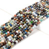 4X3MM Natural Galaxy Mix Stones Gemstone Micro Faceted Lantern Loose Beads (P36)