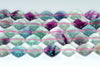 12X12mm Rainbow Fluorite Gemstone Grade AAA Square Diamond Loose Beads 15.5 inch Full Strand (90187707-691)