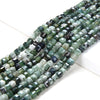 4MM Natural Green Moss Agate Gemstone Grade AA Micro Faceted Diamond Cut Cube Loose Beads (P40)