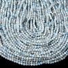 4MM Natural Aquamarine Gemstone Grade A Micro Faceted Round Loose Beads 15 inch Full Strand (80016233-P51)