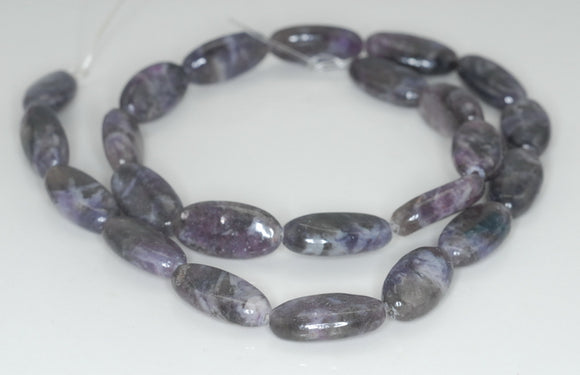 18X9mm Light Purple Lepidolite Gemstone Grade A Oval Loose Beads 8 inch Half Strand (90187909-659)