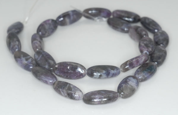 18X9mm Light Purple Lepidolite Gemstone Grade A Oval Loose Beads 8 inch Half Strand (90187909-659)