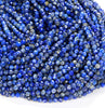 Natural Lapis Gemstone Grade AA Micro Faceted Round 2MM 3MM Beads (P10)