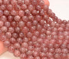 10mm Strawberry Lepidocrocite Quartz Gemstone Grade AAA Round Loose Beads 7.5 inch Half Strand (80007518 H-A263)