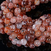Natural Red Hematoid Quartz Gemstone Round 6MM 8MM 10MM 12MM Loose Beads (A296)
