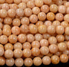 Natural Orange Yellow Feldspar Sunstone Gemstone Grade AA Round 5MM 6MM 7MM 8MM Loose Beads (D306)