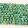 8mm Green Turquoise Howlite Gemstone Grade Aaa Round Loose Beads 15.5 Inch Full Strand (80007349-A256)
