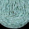 Natural Amazonite Gemstone Grade AA Micro Faceted Round 2MM 3MM Loose Beads 15 inch Full Strand (P54)