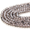 3X2MM Natural Ice Obsidian Gemstone Grade AAA Micro Faceted Rondelle Loose Beads 15 inch Full Strand (80016384-P61)