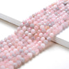 6MM Natural Madagascar Rose Quartz Gemstone Grade AA Micro Faceted Round Loose Beads 15 inch Full Strand (80016346-P58)