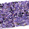 6-8MM Natural Charoite Gemstone Grade AAA Pebble Nugget Loose Beads (D341)