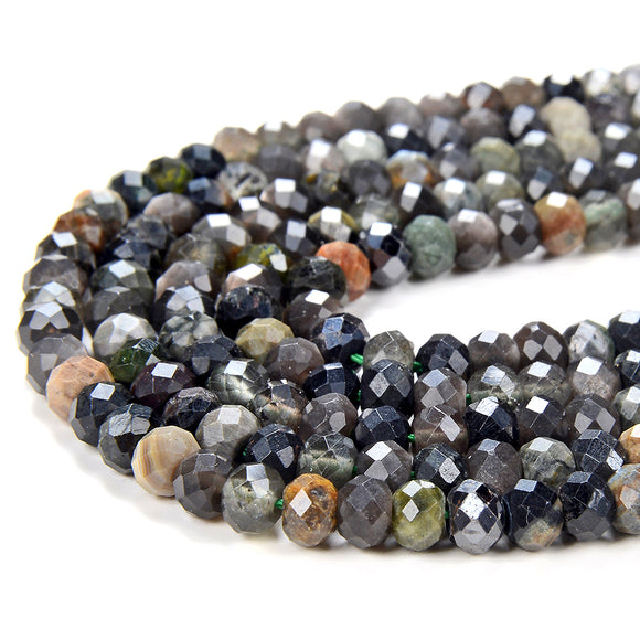 5X4MM Mix Multi Gemstones Gemstone Micro Faceted Rondelle Loose Beads (P38)