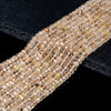 4X3MM Natural Golden Rutilated Quartz Gemstone Grade AA Micro Faceted Rondelle Loose Beads 15 inch Full Strand (80016399-P62)