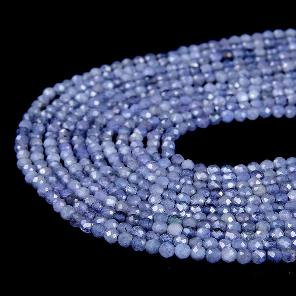 2MM Natural Tanzanite Gemstone Grade AAA Micro Faceted Round Loose Beads 15 inch Full Strand (80008847-P11)