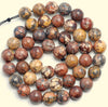 6mm Leopard Skin Jasper Gemstone Yellow Red Round Loose Beads 15 inch Full Strand (80005929-M34)