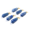 49X15MM Natural Blue Aventurine Gemstone Perfume Bottle Pendant Faceted Point, Essential Oil Bottle Beads 1 Bead (80017249-P71)