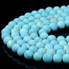 Matte Turquoise Blue Gemstone Round 5MM 6MM Loose Beads 15 inch Full Strand (D294)