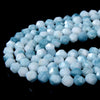 8MM Larimar Tone Jade Gemstone Grade AAA Star Cut Faceted Loose Beads (D212)