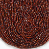 3MM Deep Color Natural Hessonite Garnet Gemstone Grade AAA Micro Faceted Round Loose Beads 15 inch Full Strand (80015958-P48)