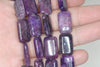 20X12mm Purple Lepidolite Gemstone Grade A Rectangle Loose Beads 16 inch Full Strand (90188278-666)