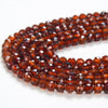 3MM Deep Color Natural Hessonite Garnet Gemstone Grade AAA Micro Faceted Round Loose Beads 15 inch Full Strand (80015958-P48)