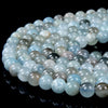 8MM Natural Aquamarine Gemstone Grade AA Round Loose Beads (D408)