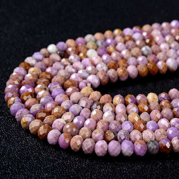 4X3MM Natural Phosphosiderite Gemstone Grade A Micro Faceted Rondelle Loose Beads (P36)