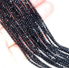 2mm Noir Black Agate Onyx Gemstone Black Micro Faceted Round Loose Beads 15.5 inch Full Strand (80004715-107)