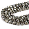 Rare Pyrite in Magnetite Gemstone Round 6MM 8MM Loose Beads (D170)