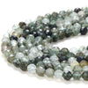 4MM Natural Green Rutilated Quartz Gemstone Grade AA Micro Faceted Round Loose Beads 15 inch Full Strand (80016228-P51)